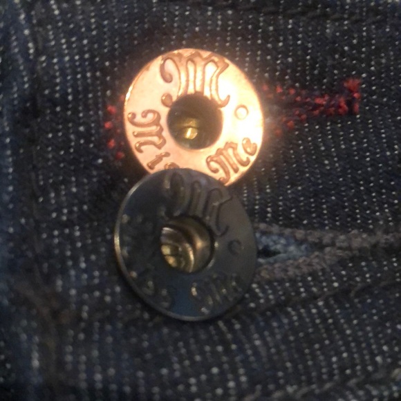 Miss Me Women's Boot Cut Jeans - Dark Blue with Red Accents - Picture 6 of 13